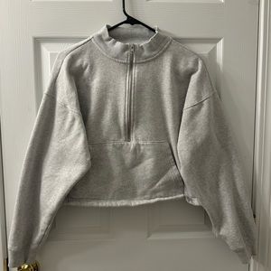 Victorias Secret PINK grey cropped sweater